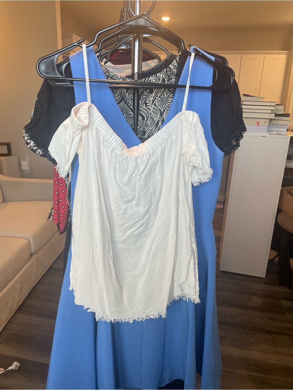 cloth & stone White Off-Shoulder Ruffle-Trim Camisole